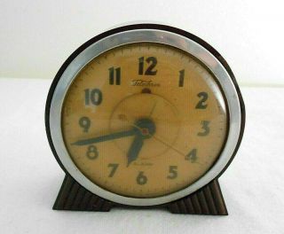 Vintage Telechron Model 7h85 Electric Alarm Clock,  Or Restoration