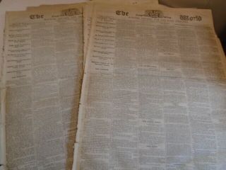 33 Issues Of The World Newspaper Civil War 1861