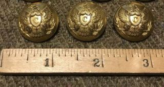 3 Civil War Eagle C Cavalry Officer Buttons D Evans & Co