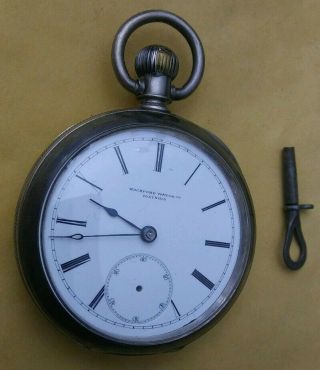 (early) Model 1.  Key Wind Rockford Illinois 18 Size Pocket Watch From 1878