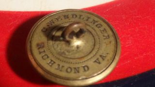 NON DUG CIVIL WAR SCARCE RICHMOND WENDLINGER STAFF COAT BUTTON VIRGINIA SEAL 2