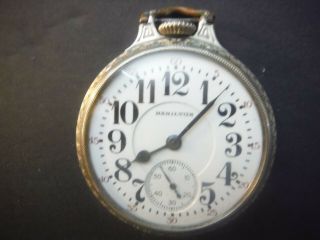 1929 Hamilton 992 Railroad Watch 16s 21j Model 2 14k Gold Filled Lever Set