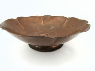 Arts & Crafts Hammered Copper Arthur Cole Avon Coppersmith Fruit Bowl