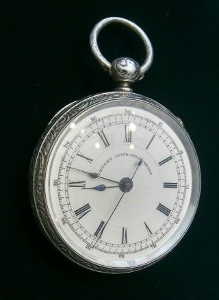 15 Jewel English Silver key wind Chronograph from 1884 2