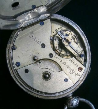 15 Jewel English Silver key wind Chronograph from 1884 7