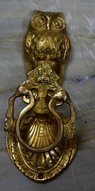 Golden Owl Figure Door Knocker Brass Victorian Style Handmade Door Knocker Bm372