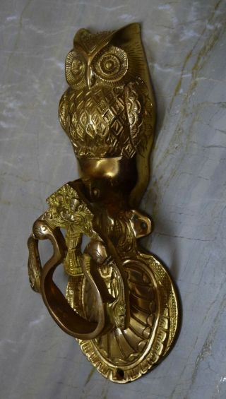 Golden Owl Figure Door Knocker Brass Victorian Style Handmade Door Knocker BM372 2