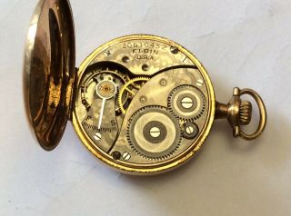 Rare 1917 Elgin Sidewinder Pocket Watch 7 Jewels with Orig.  Leather Wrist Strap 7
