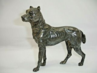 Vintage Silver Plate Dog,  Wurttembergische,  Marked Wmfb,  Rottweiler?,  5.  5 Inches