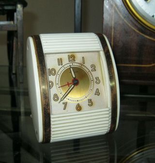 Vintage Mid Century Westclox Fold Up Travel Alarm Clock Pat.  2054499