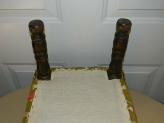 Vintage Antique Upholstered Footstool Bench 18 