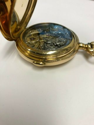 Antique 18k Quarter Repeater chronograph pocket watch 10