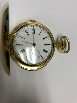 Antique 18k Quarter Repeater chronograph pocket watch 2