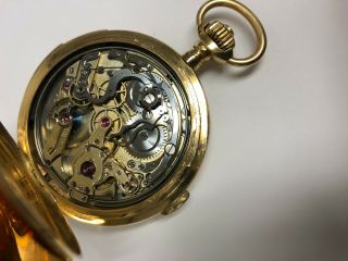 Antique 18k Quarter Repeater chronograph pocket watch 9