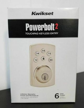 Kwikset Powerbolt2 Touchpad Keyless Entry Deadbolt 99070 - 101