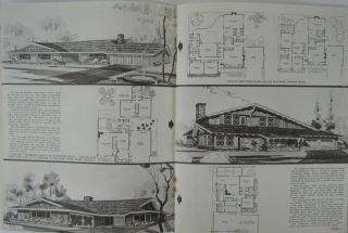 Vtg Mid Century Modern Architecture History California Ranch Designs Estes 1969 2