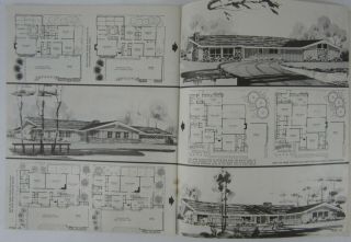 Vtg Mid Century Modern Architecture History California Ranch Designs Estes 1969 5