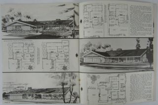 Vtg Mid Century Modern Architecture History California Ranch Designs Estes 1969 6