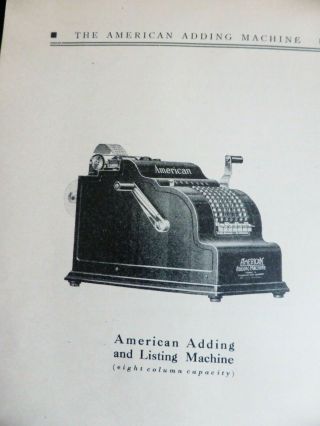 INSTRUCTIONS FOR OPERATING AMERICAN ADDING CALCULATING,  3 INSTRUCTION SHEETS 4