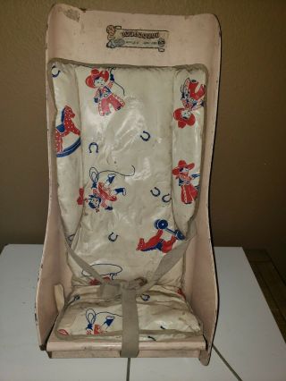 Vintage Baby Or Doll Car Seat Carrier Infanseat Cute