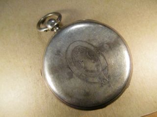 Antique M.  Abrahams Chronograph Pocket Watch,  Sterling Silver Key Wind,  Repair 3