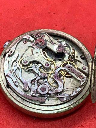 Antique Lecoultre & Co.  Chronograph Pocket Watch Runs NR 6