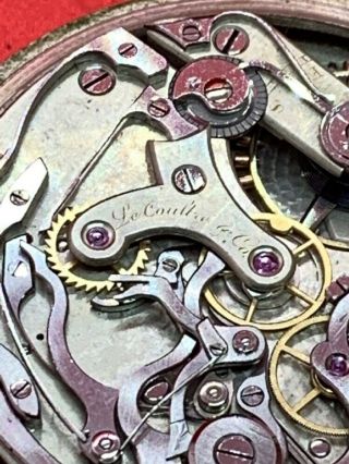 Antique Lecoultre & Co.  Chronograph Pocket Watch Runs NR 7