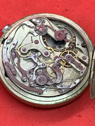 Antique Lecoultre & Co.  Chronograph Pocket Watch Runs NR 9