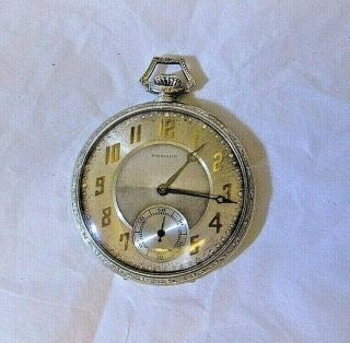 Antique Pocket Watch E Howard Watch Co 14k White Gold Pat 