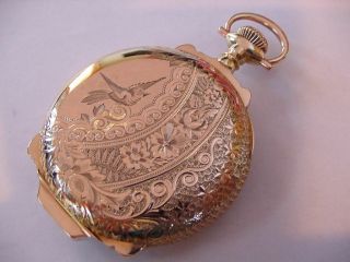 Awesome 16s Hampden Wm Mckinley 14 - Karat Solid Gold Boxed Hunting Pocket Watch