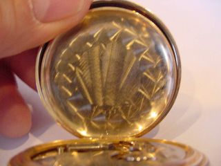 AWESOME 1896 SOLID 14k GOLD HUNTING CASE ANTIQUE ELGIN WATCH 10