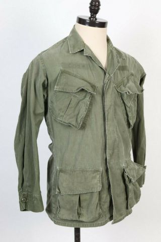 Vintage Vietnam Slant Pocket Od Uniform Shirt Jacket Usa Mens Size Medium