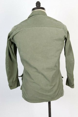 Vintage VIETNAM Slant pocket OD Uniform Shirt Jacket USA Mens Size Medium 3