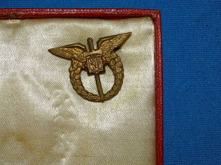 Cased WWII Czechoslovakian Pilot / Observer Badge & Mini,  Spink London (B35) 3