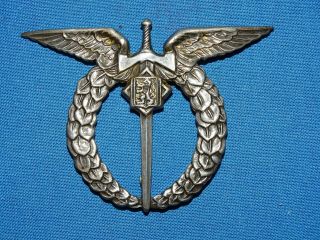 Cased WWII Czechoslovakian Pilot / Observer Badge & Mini,  Spink London (B35) 4