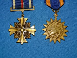 WWII AAF Medal Pair,  Named to: Lt.  Col.  Geo B.  Greene Jr 1942 (A25) 2