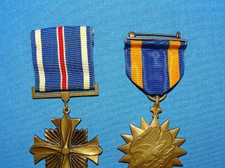WWII AAF Medal Pair,  Named to: Lt.  Col.  Geo B.  Greene Jr 1942 (A25) 3