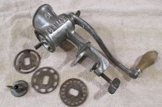 Vintage Climax Meat Grinder 51 With 3 Disks Or Cutters