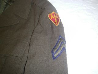 Vintage US Army wool Ike Eisenhower jacket size 38L marked R - 5668 2