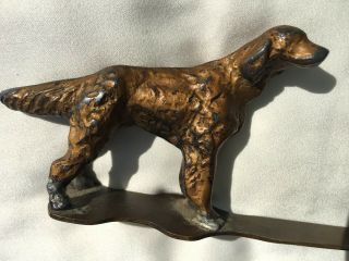 Rare Antique Mcclelland Barclay Copper Letter Opener Irish Setter Dog Signed