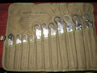 Unissued Ratcheting Flare Nut Line Wrench Military Tool Set 5120 - 00 - 474 - 7227