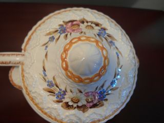 Vintage Handpainted Porcelain Italian Soup Tureen with Lid,  Ladle & Underplate 3