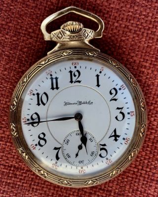 Illinois Watch Co.  Grade 189 Pocket Watch,  21j,  16sz Only 600 Made