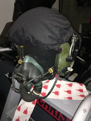 RAF Flying helmet MK10,  for testing bladder system at RAF Farnborough named 4