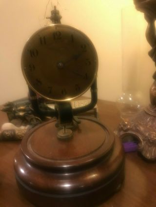 Bull Clockette French Electric clock Art Deco Bronze / Brass, 3