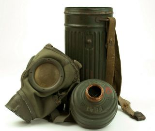 Wwii Gasmask M38 1943 Cloth Gas Mask 1939 German Wehrmacht Ww2