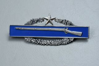 Korean War U.  S.  Combat Infantry Badge W/star By E&h Simon - Sterling