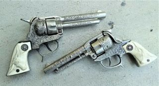 Hubley Texan Cap Gun - Pair - Cast Iron