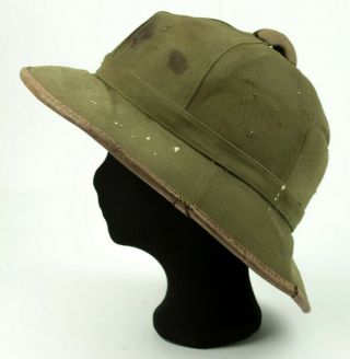 Wwii Luftwaffe Wehrmacht Green Tropical Pith Helmet Tropenhelm Dak Ww2