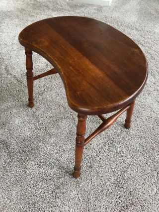 Vintage Kidney Shaped Vanity Bench Milking Stool 6